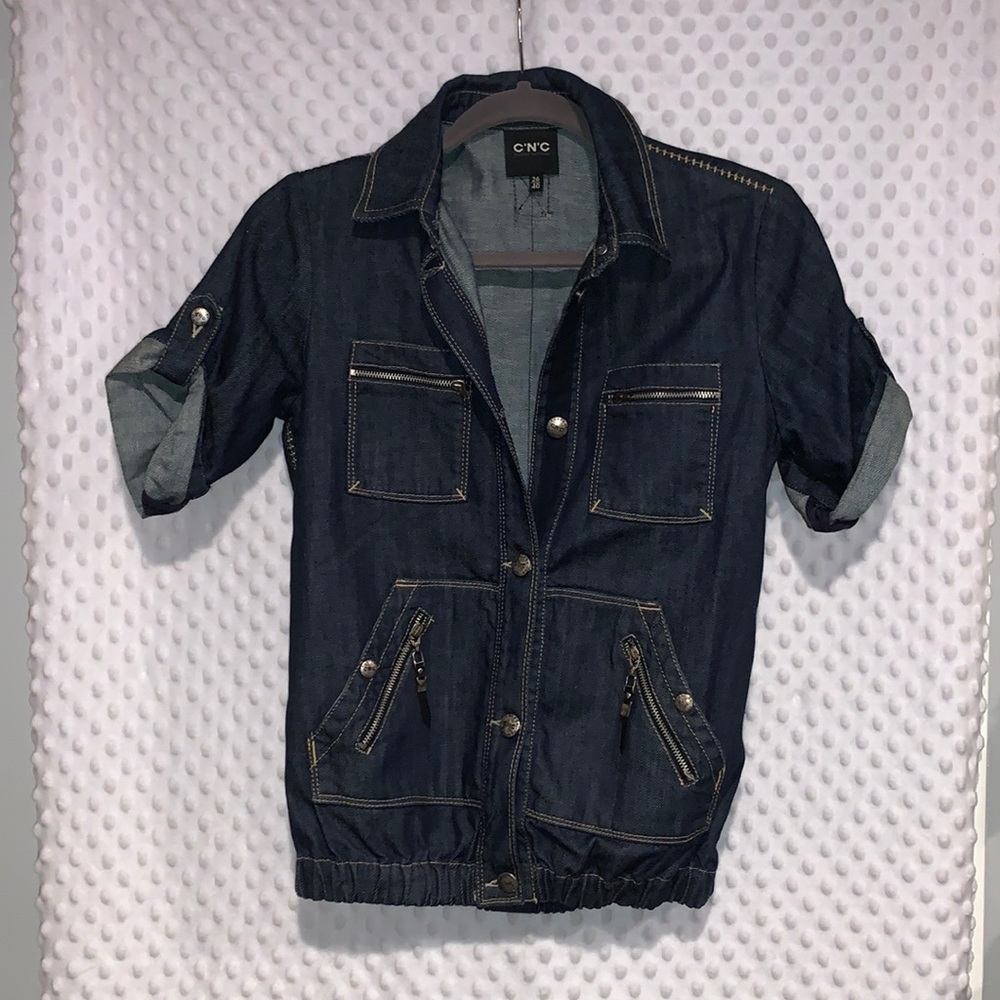 CNC Costume National Denim Jacket Top SMALL